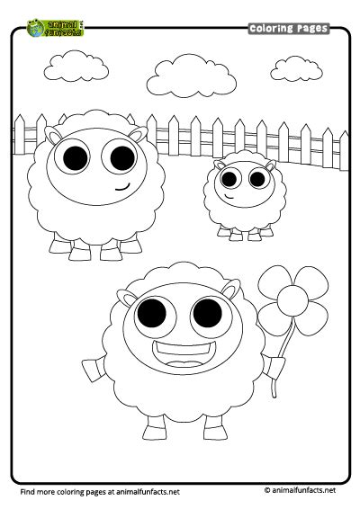 coloring page sheep