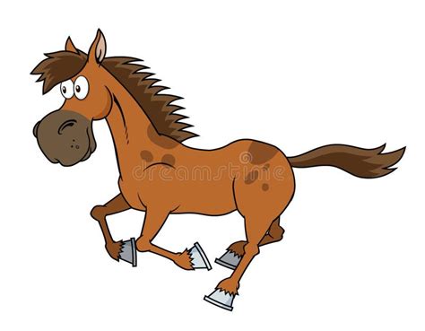 Horse Cartoon Character Running Stock Illustration Illustration Of