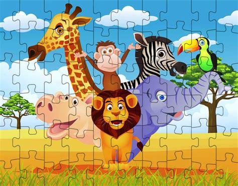 African Animals Jigsaw Puzzle ~ Kids Puzzles 12 To 1000 Pieces