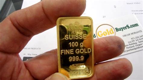 Swiss Gold Bars Portland Gold Buyers Llc 100 Grams Gold Youtube