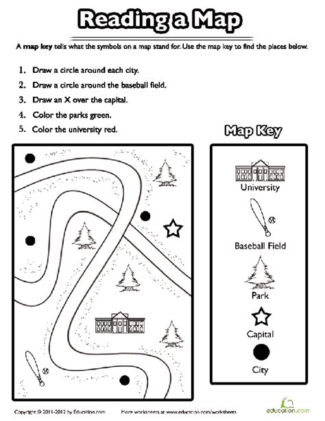 Kindergarten Map Worksheets