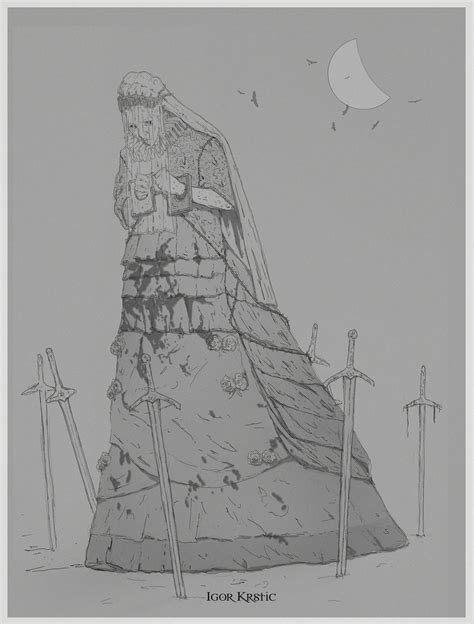 Yharnam Pthumerian Queen Igor Krstic Concept Art Dark Souls Dark