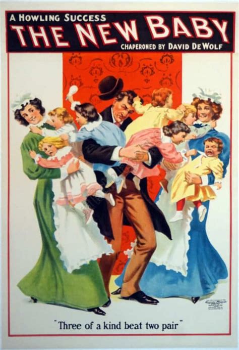 American Vintage Theatrical Poster The New Baby 1900 Vintage