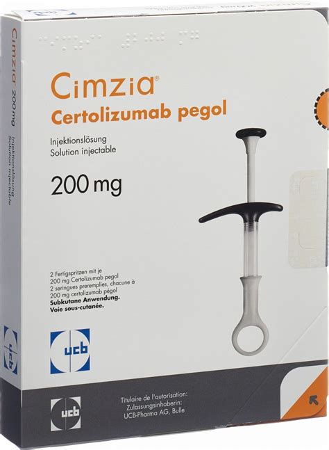 Cimzia Injektionslösung 200mgml 2 Fertigspritzen 1ml In Der Adler Apotheke