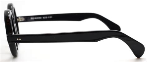 true round 180e thick style italian acetate eyewear by beuren big round in a black finish 42mm