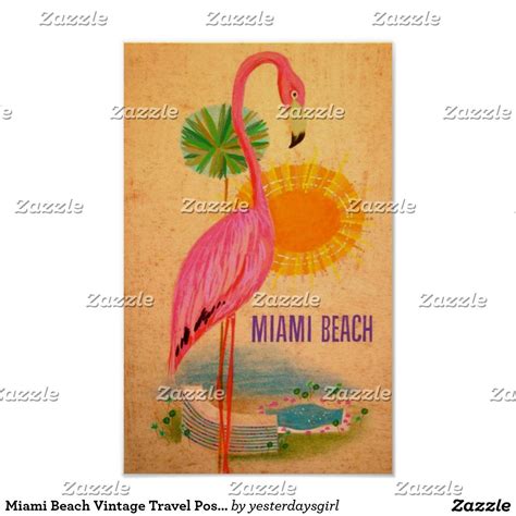 miami beach vintage travel poster flamingo vintage travel posters vintage travel travel posters