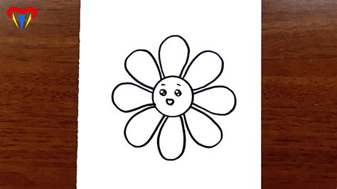 Papatya çizimi Kolay çiçek çizimleri Kolay çizimler Basit Sevimli