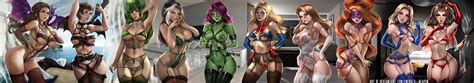 Supergirls Panorama By EmeraldWeapon Hentai Foundry