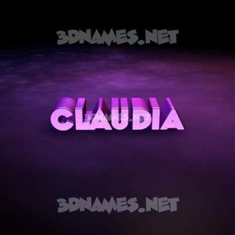Claudia 3d Name Wallpaper