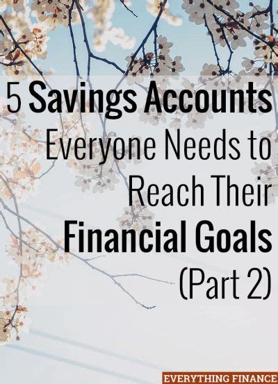 5 Essential Savings Accounts To Reach Your Financial Goals Financial