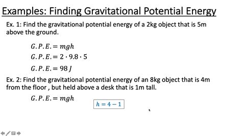 Gravitational Potential Energy Youtube