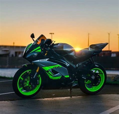 Yamaha Racing Yamaha R6 Black And Green Monster Green Bike