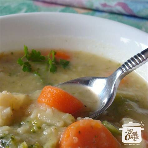 Vegetables with a high water content like lettuce do not freeze well. ️ Homemade Vegetable Soup made Just like Oma * | Homemade ...