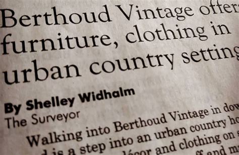 Berthoud Weekly Surveyor Spotlight Berthoud Vintage