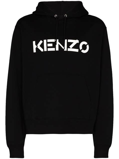 kenzo logo print hoodie smart closet