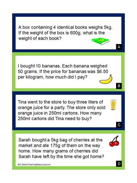 4th Grade Measurement and Data | Math word problems, Word problems