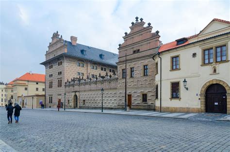 Hradchanskaya Square Schwarzenberg Palace Prague Czech Republic