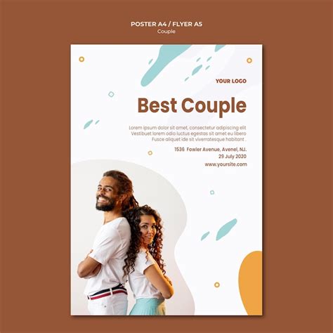 free psd couple concept poster template