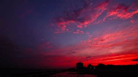 Download the background for free. Download wallpaper 3840x2160 sunset, night city, sky ...