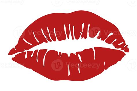 Female Sensual Lip Print Isolated Realistic Image Air Kiss Red Lipstick 8844703 Png