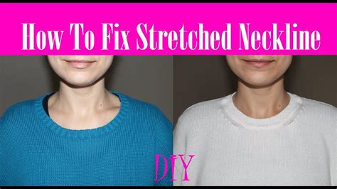 How To Fix Stretched Neckline Collar Youtube