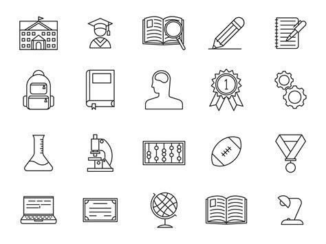 20 Free Education Vector Icons Ai