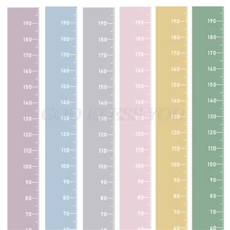Kids Height Growth Chart Ruler For Kids Removable Wall Wood Frame And