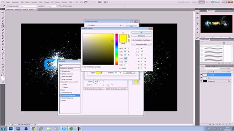 Photoshop CS5 Neon Splatter Wallpaper Tutorial German Deutsch HD