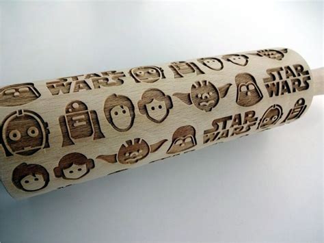 Star Wars Embossing Rolling Pin Wooden Laser Engraved Etsy