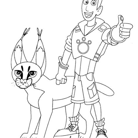 Zach And Donita From Wild Kratts Coloring Pages Free Printable