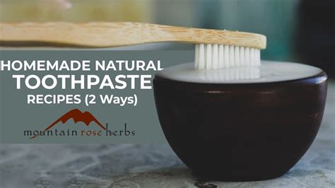 Homemade Natural Toothpaste Recipes Youtube