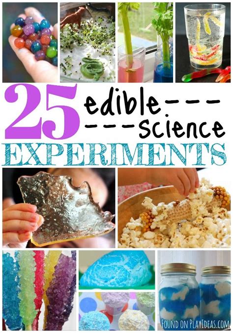 Some of the activities here involve real food, while most are aids in learning and make use of some appealing illustrations. 25 Edible Science Experiments For Kids | Science ...