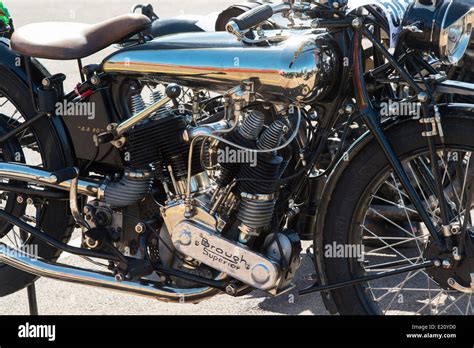 Brough Superior Ss80 Motorcycle Classic British Motorcycle Stock Photo