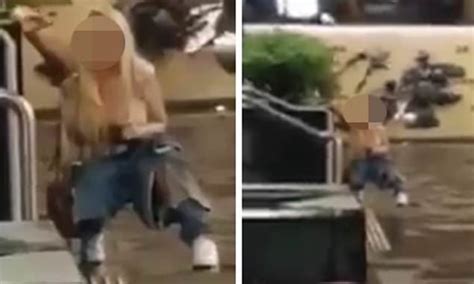 Disgusting Moment Woman Is Caught Relieving Herself In Front Of Sydney