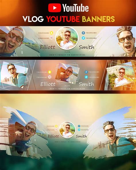 Creative Youtube Vlog Banners Youtube Banner Design Youtube Banner Backgrounds Youtube Banners