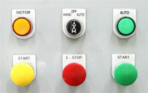 Switching Button Control Panel Stock Image Image Of Factory Facility