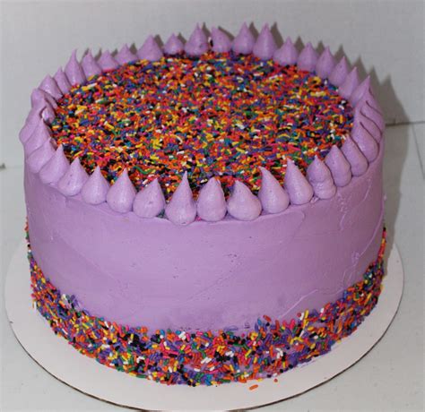 Purple Sprinkle Cake Cake Sprinkle Cake Bakery Cakes