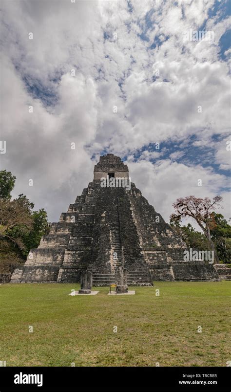 Ancient Mayan Pyramids At Tikal National Park In Guatemala Stock Photo