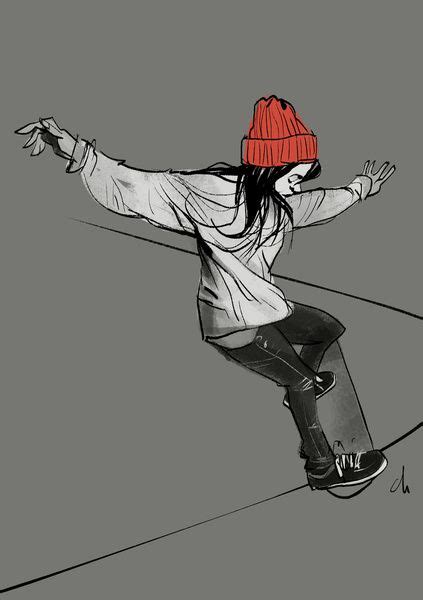 Pin De Ainhoa En Skater Girl En 2019 Skaters Dibujos Skate Dibujo Y