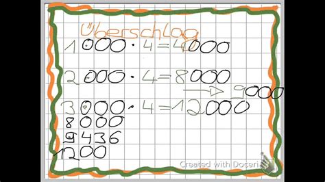 Es gibt noch ein tisch und ein stul. Mathe- Tutorial: Überschlag und Probe - YouTube