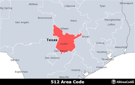 What Area Code Is 512 512 Area Code Map Where Is 512 Area Code In