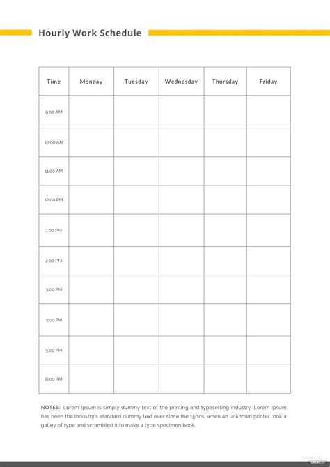 Hourly Work Schedule Template Excel Doctemplates Vrogue