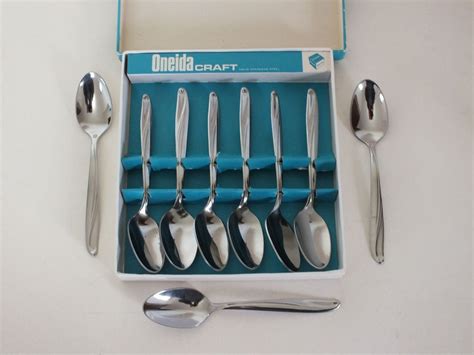 Oneida Craft Stainless Steel Teaspoons Vintage Cutlery Stainless
