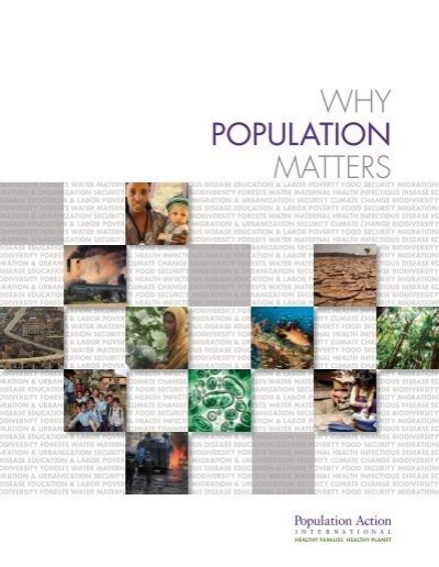 Why Population Matters Population Action International
