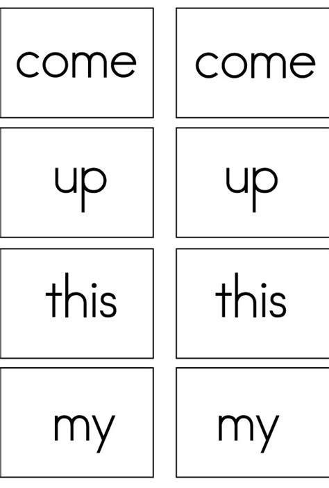 Sight Word Game Cards First 25 Sight Words Sight Words