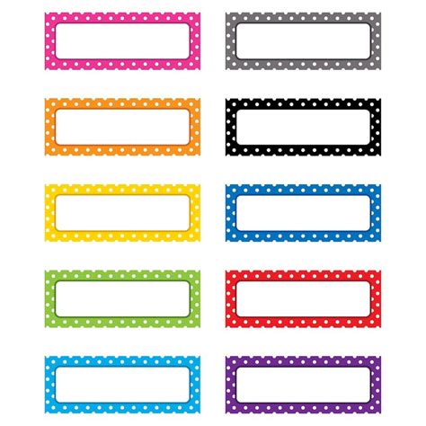 Polka Dots Magnetic Labels 3 Packs Michaels School Labels Teacher