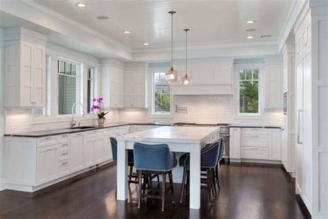 White Transitional Kitchen Mantoloking New Jersey by ...