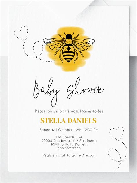 Bee Baby Shower Invitation Instant Download Mommy To Bee Etsy Bee