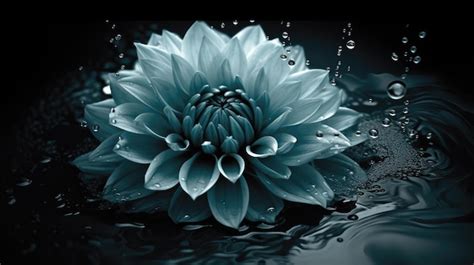 Premium Ai Image A Blue Flower In Water