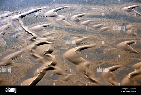 Barchan Dunes Of The Namib Desert Aerial Photograph Stock Photo